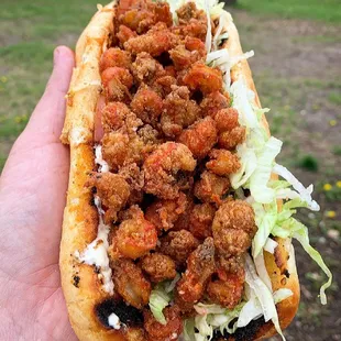 Fried Crawfish po boy