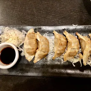 Gyoza. C minus grade = a little mushy