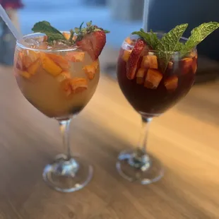 Red and white margaritas, love it!