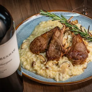 Shitake Risotto with Lamb.