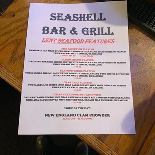 Lent Special's at the Shell