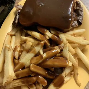 Hot Roast beef and fries