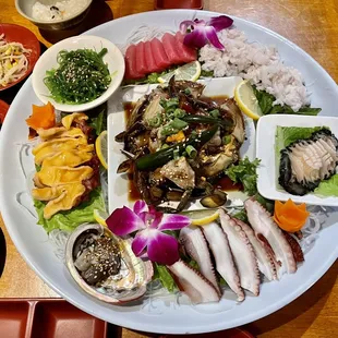 a plate of food on a table