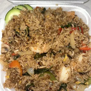 Shrimp Basil Fried Rice