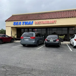 View from the parking lot.