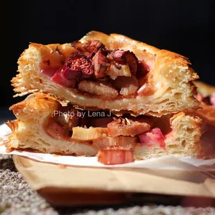 Inside of Sweet Croissant ($4.60) - rhubarb, ginger, pink peppercorn