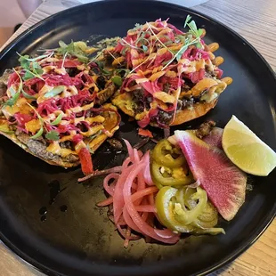 Pork tenderloin tostadas