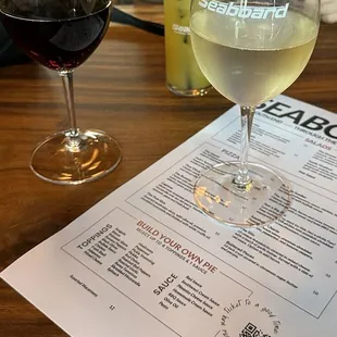 Wine and pineapple juice for a "mocktail"