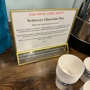 Hi or chocolate samples