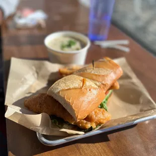 Fried Alaskan Cod Po Boy