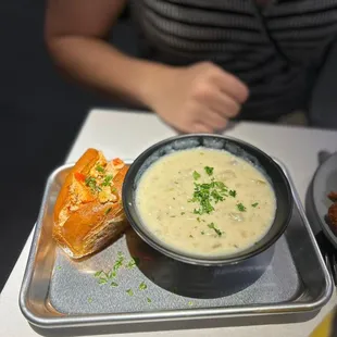 Lobster Roll Lobster Corn Chowder Cup Soup