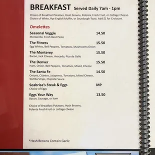 Menú December 30 2022