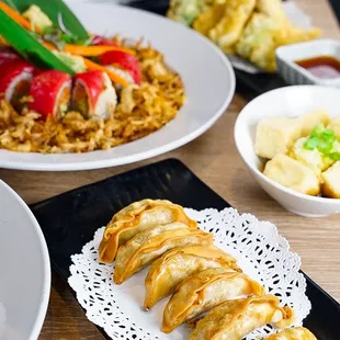 Gyoza, Agedashi Tofu and the Tuna Shishito Roll