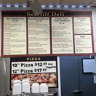 Sandwich menu