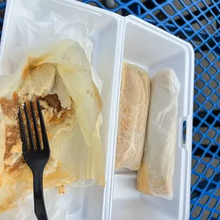 a sandwich and a fork