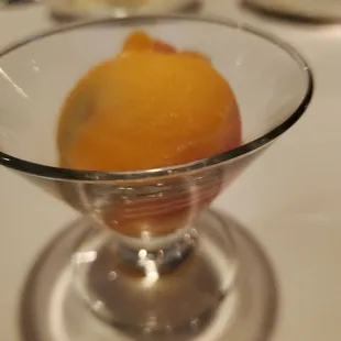 Sorbet to clense your palate between courses...fancy