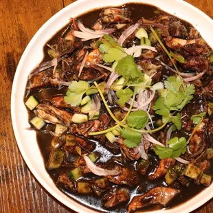 Aguachile negro platter