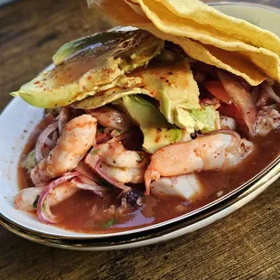 Shrimp and oyster ceviche
