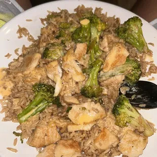 Chicken hibachi with broccoli