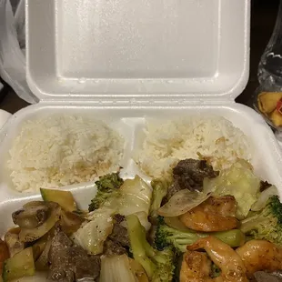 Shrimp and Steak Hibachi Dinner