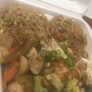 Chicken and shrimp hibachi. Very good