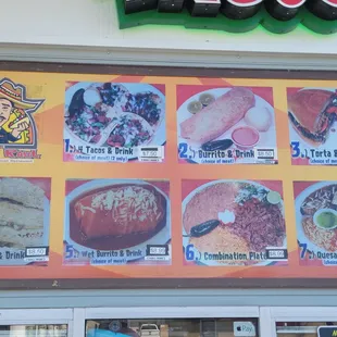 a menu for a mexican restaurant