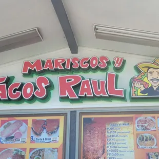 a sign for a restaurant