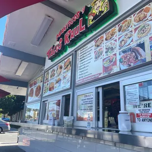 Street-side view of outer walk-up ordering window