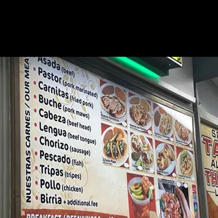 menu, sushi and sashimi