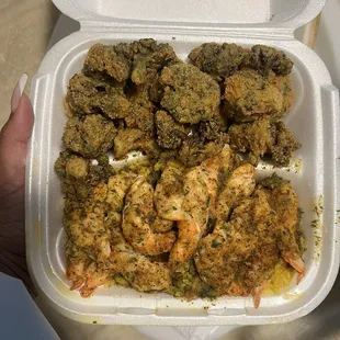 Shrimp and Rice Fried Broccoli