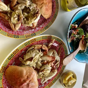 Fresh live crab turned dinner in less than an hour.