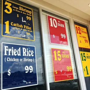 the price of fried rice and chicken or shrimp