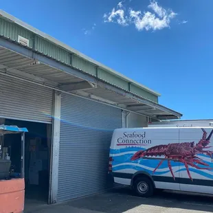 Outside the warehouse!