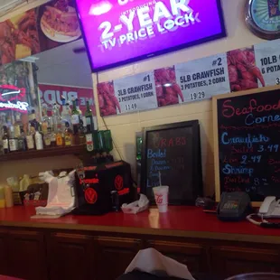 a neon sign for a restaurant