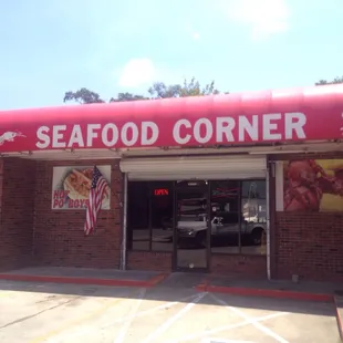 the front of the restaurant