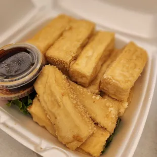 fried crispy tofu