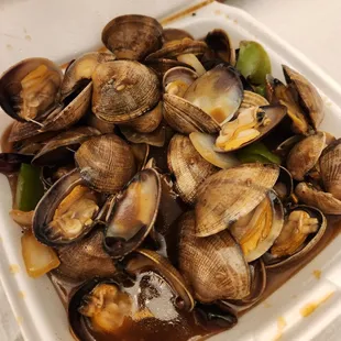 clams in black bean sauce