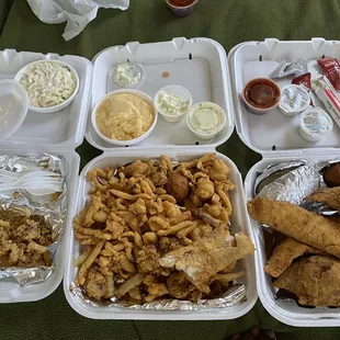 a variety of food items