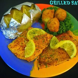 grilled fish, grilled seafood, fish, seafood, food