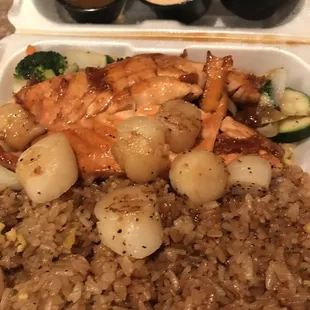 Shrimp and scallop hibachi
