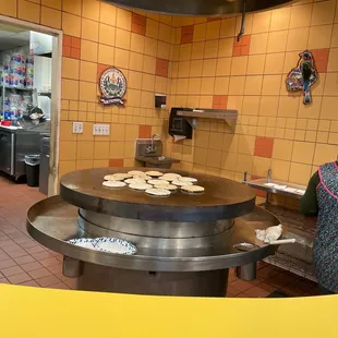 Where the pupusas are made