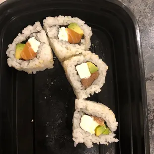 four pieces of sushi