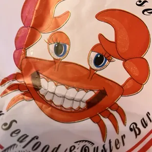 a smiling crab