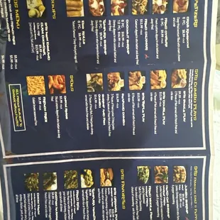 Menu/phone number