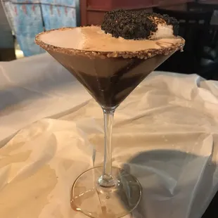 Flaming S&apos;more&apos;s Martini. Awesome!