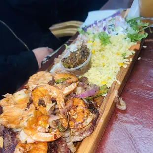 Carne Asada con camaron