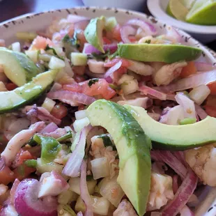 Shrimp, fish and octopus ceviche EXCELLENT