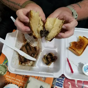 Rotten potatato and my steak meal is over. Owner said $2 off. I'm a local that orders here quite often. Gotta recommend 41 Fishouse.