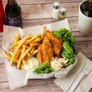 fish and chips, food, seafood, fish