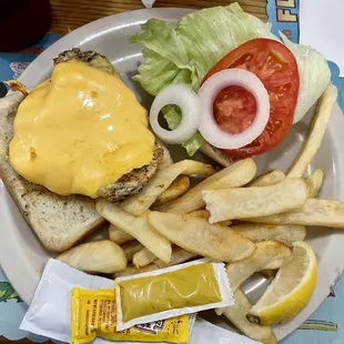 Grilled Chicken Sandwich with Fries